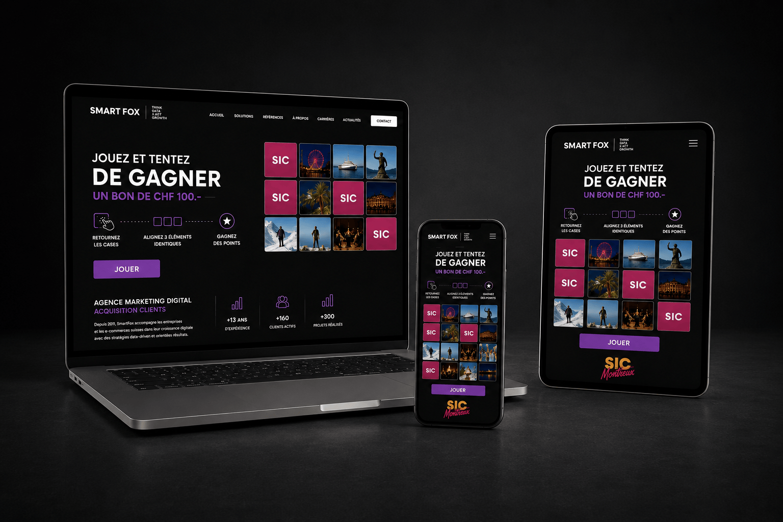 Jeux digitaux en collaboration avec Smartfox